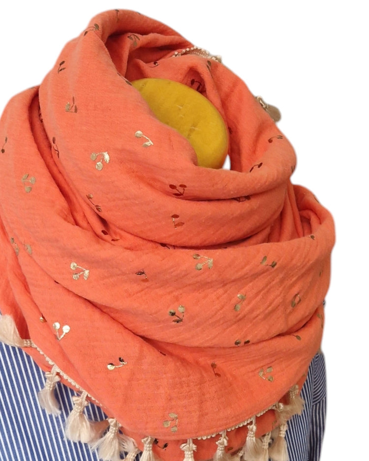 Schal Museline orange