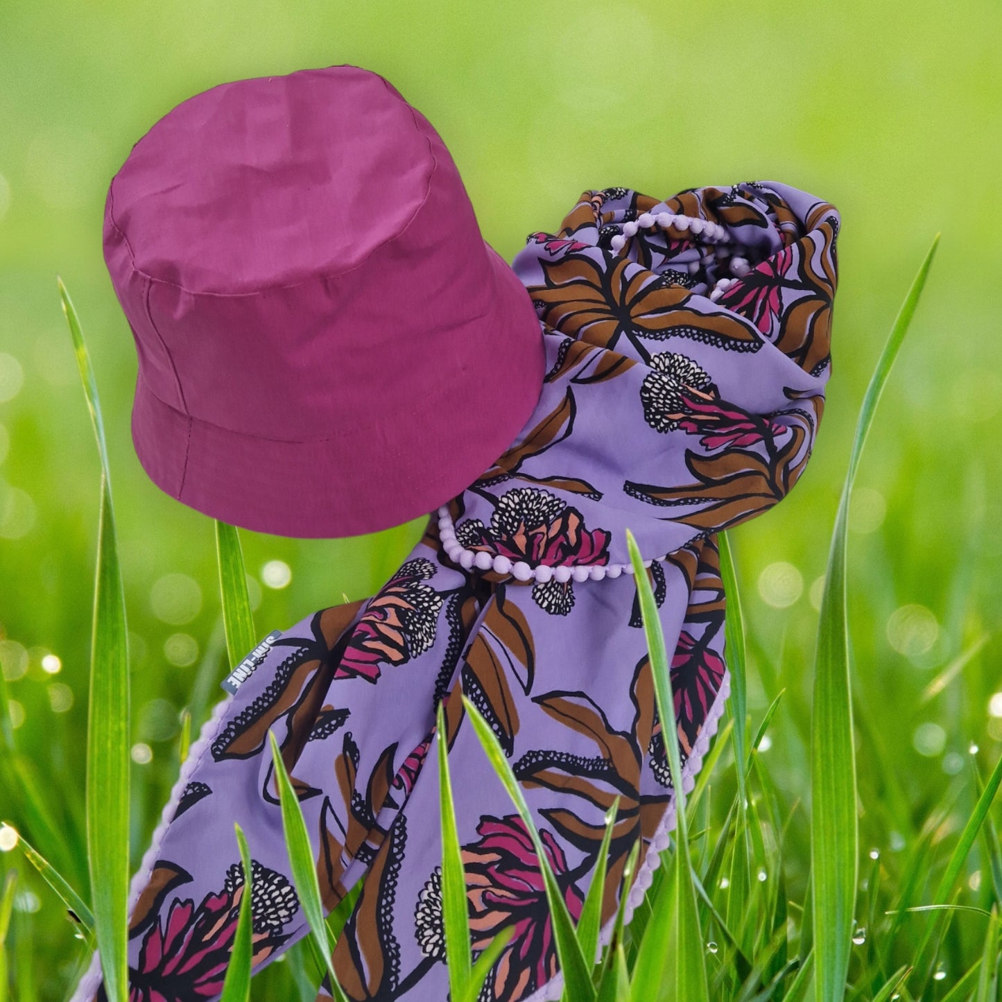 Regenhut, Bucket Hat, Himbeer-Pink (Dry Oilskin)
