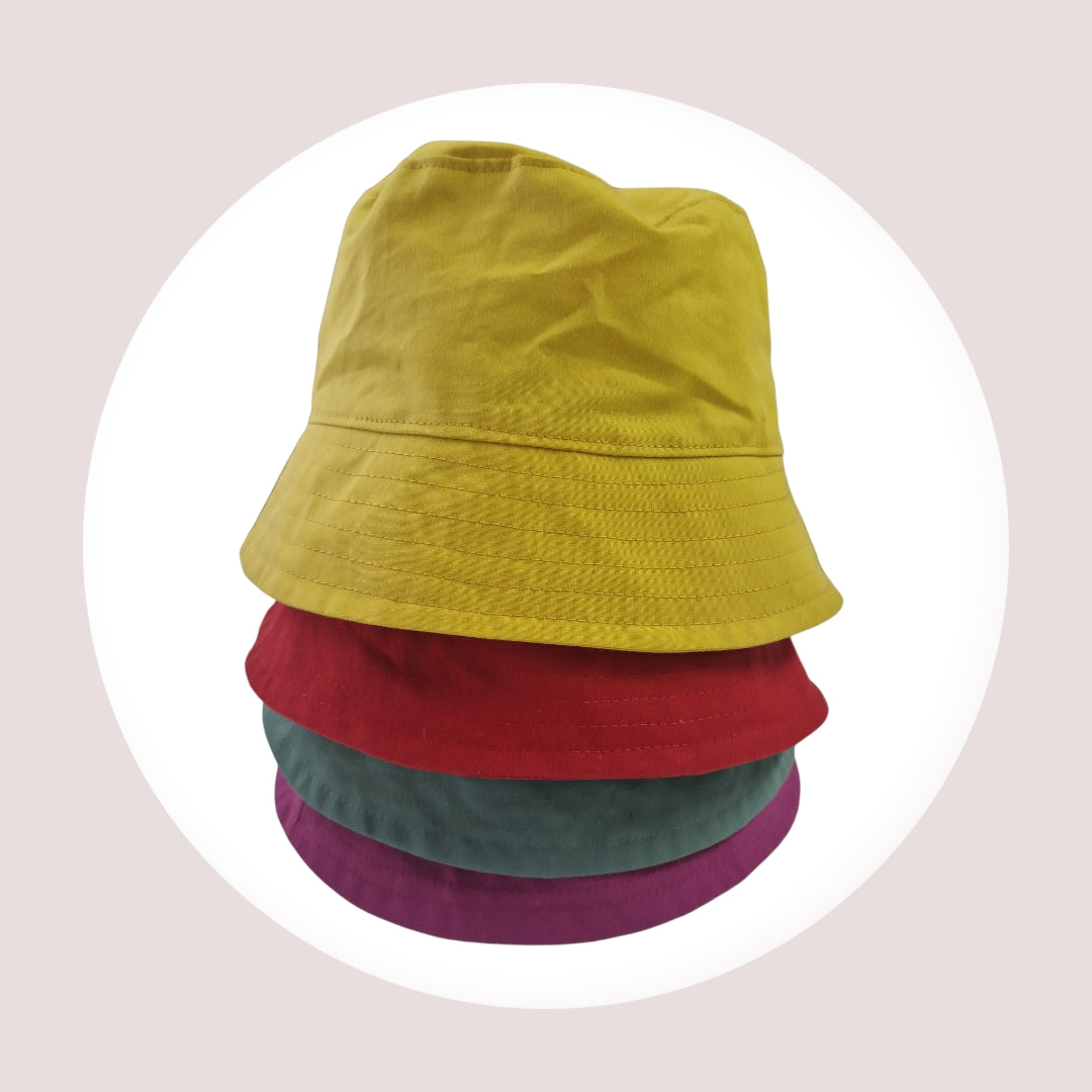Regenhut, Bucket Hat, Himbeer-Pink (Dry Oilskin)