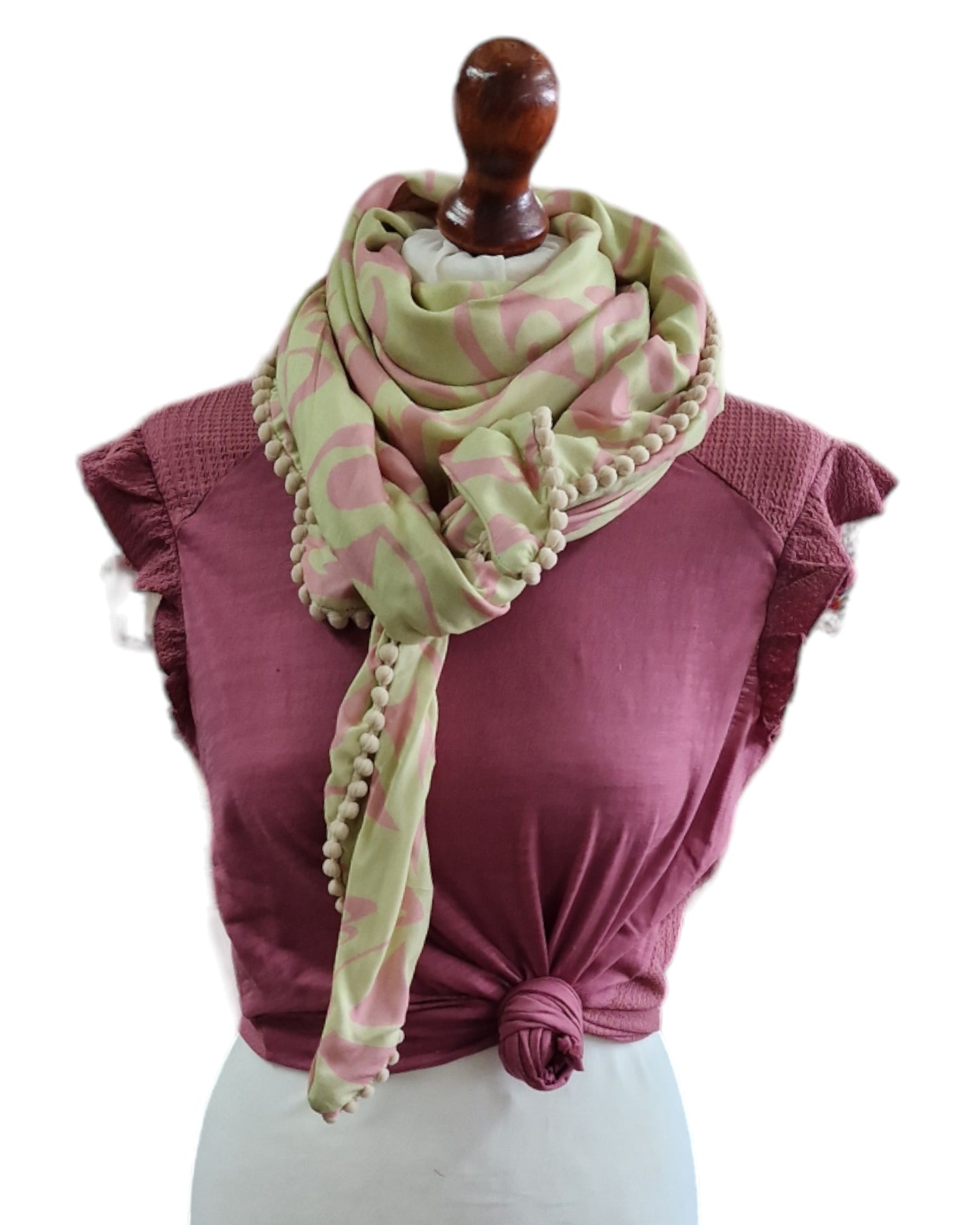 Dreieckstuch Damen Annika, Schal Damen, vanille, rosa