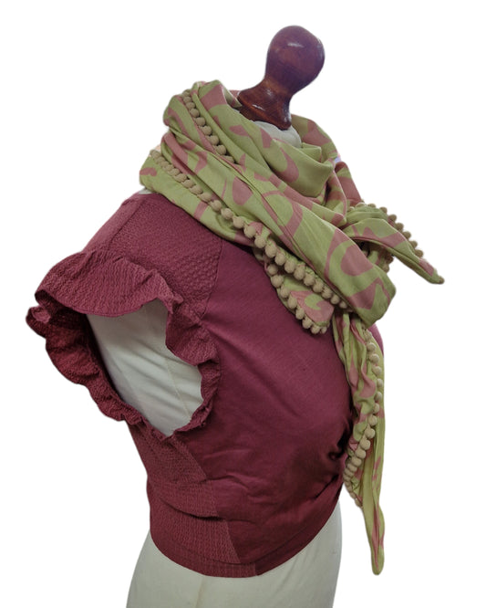 Dreieckstuch Damen Annika, Schal Damen, vanille, rosa