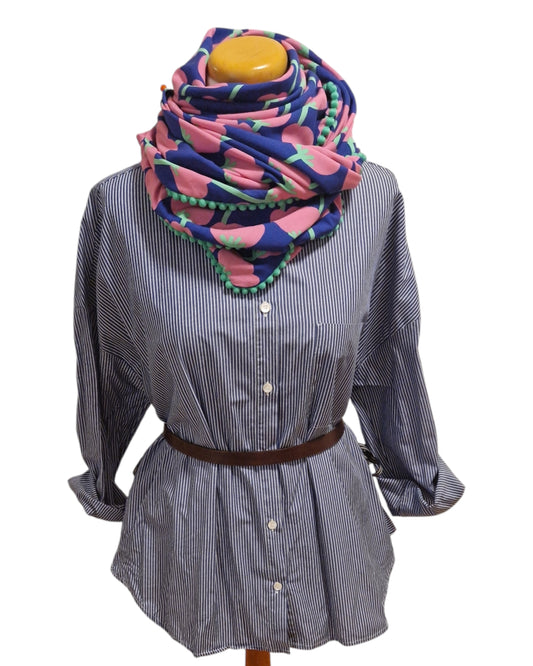 Dreieckstuch Damen Sibilla, Schal Damen, blau-lila, grün, rosa