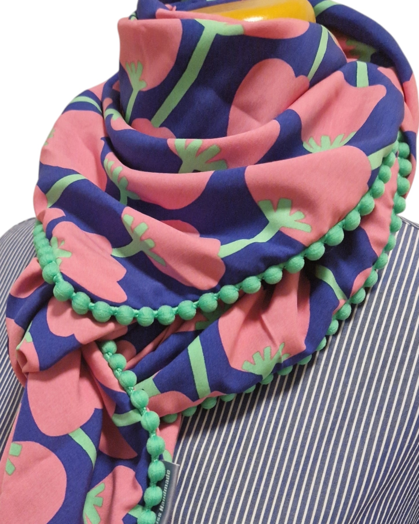 Dreieckstuch Damen Sibilla, Schal Damen, blau-lila, grün, rosa