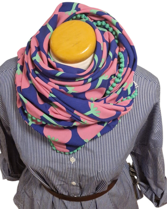 Dreieckstuch Damen Sibilla, Schal Damen, blau-lila, grün, rosa