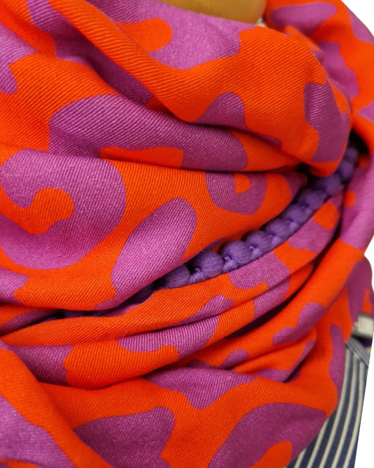 Dreieckstuch Damen Norina, Schal Damen, rot, violett