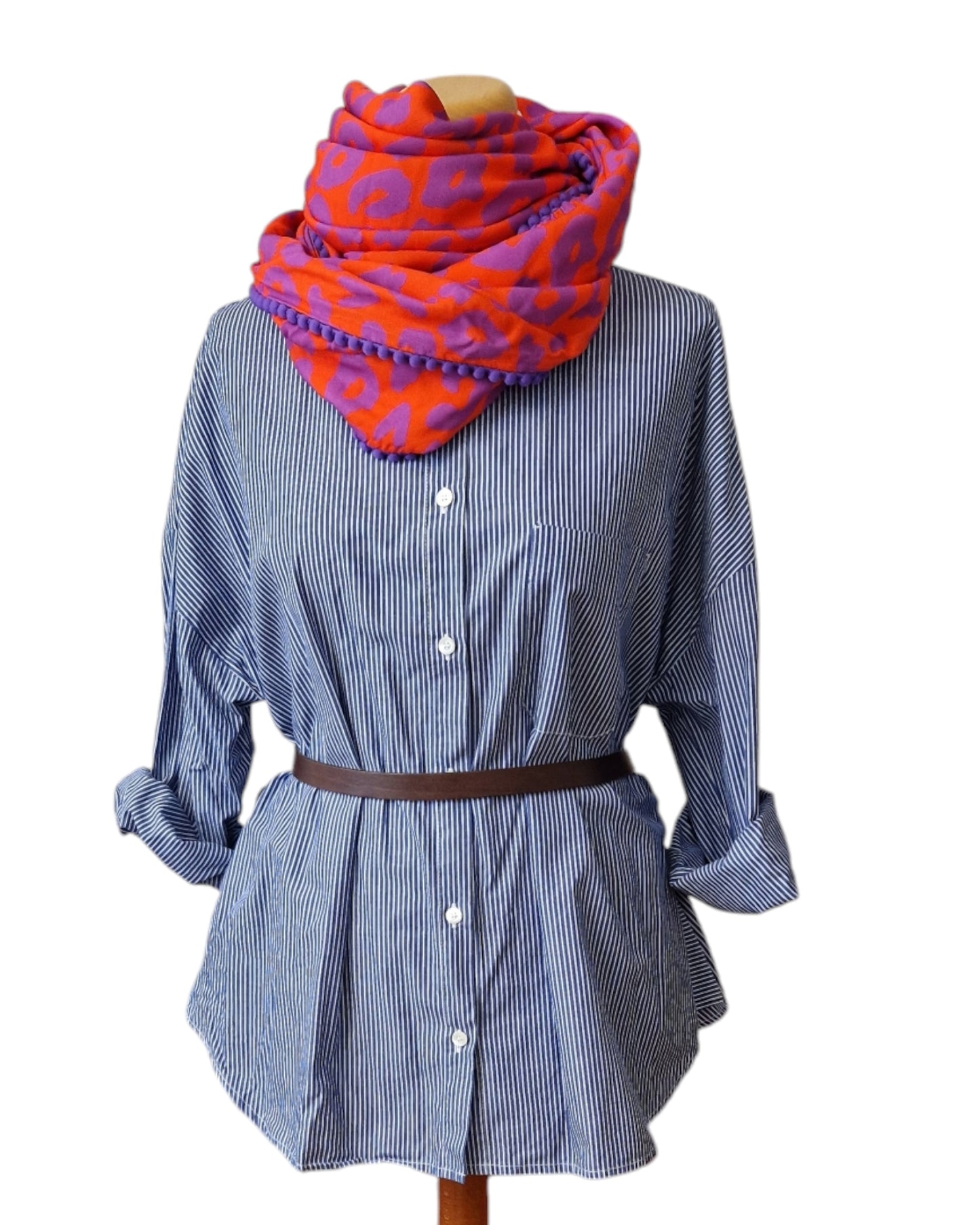 Dreieckstuch Damen Norina, Schal Damen, rot, violett