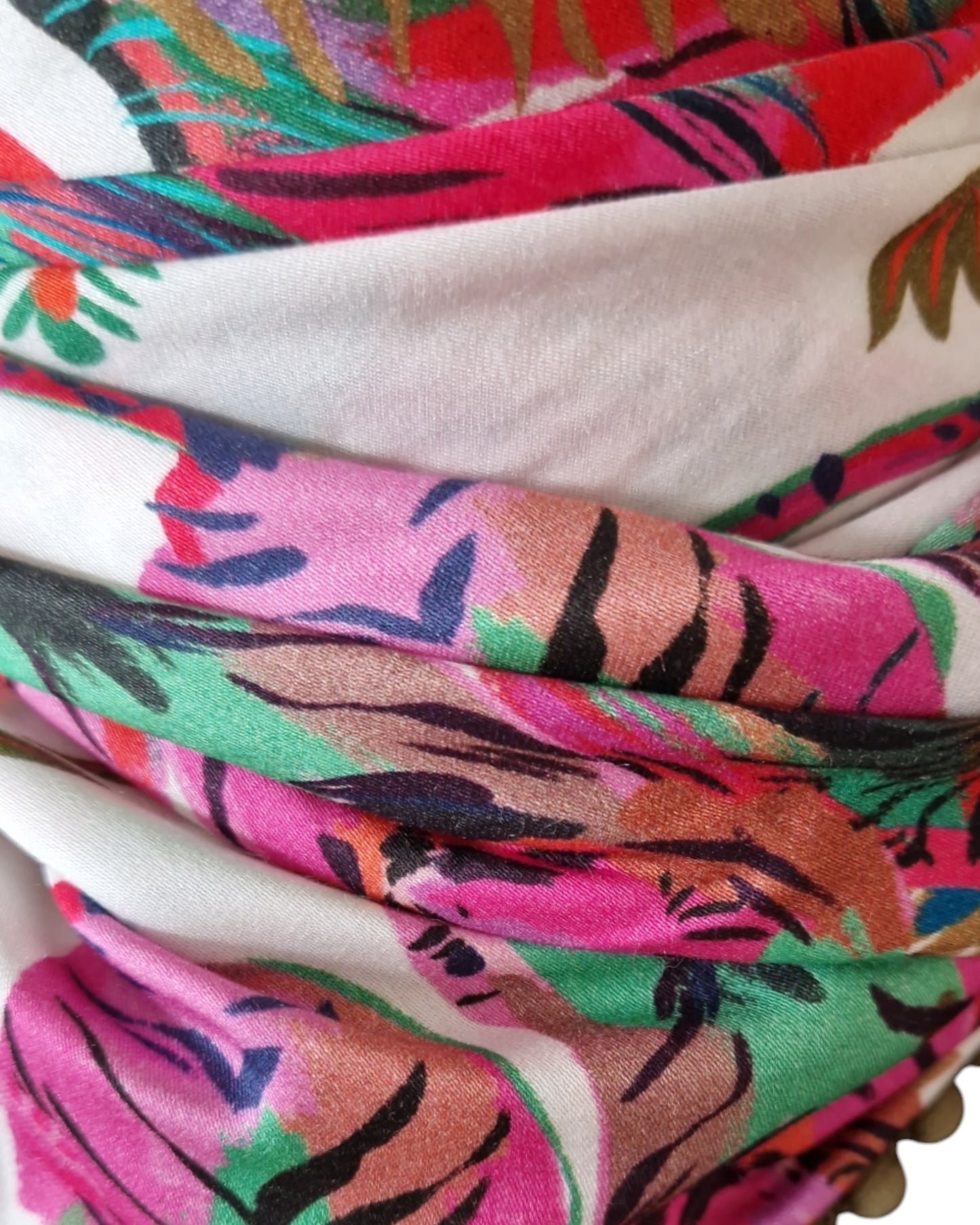 Dreieckstuch Damen Leona, Schal Damen, 🐅 Pink, Grün, farbig
