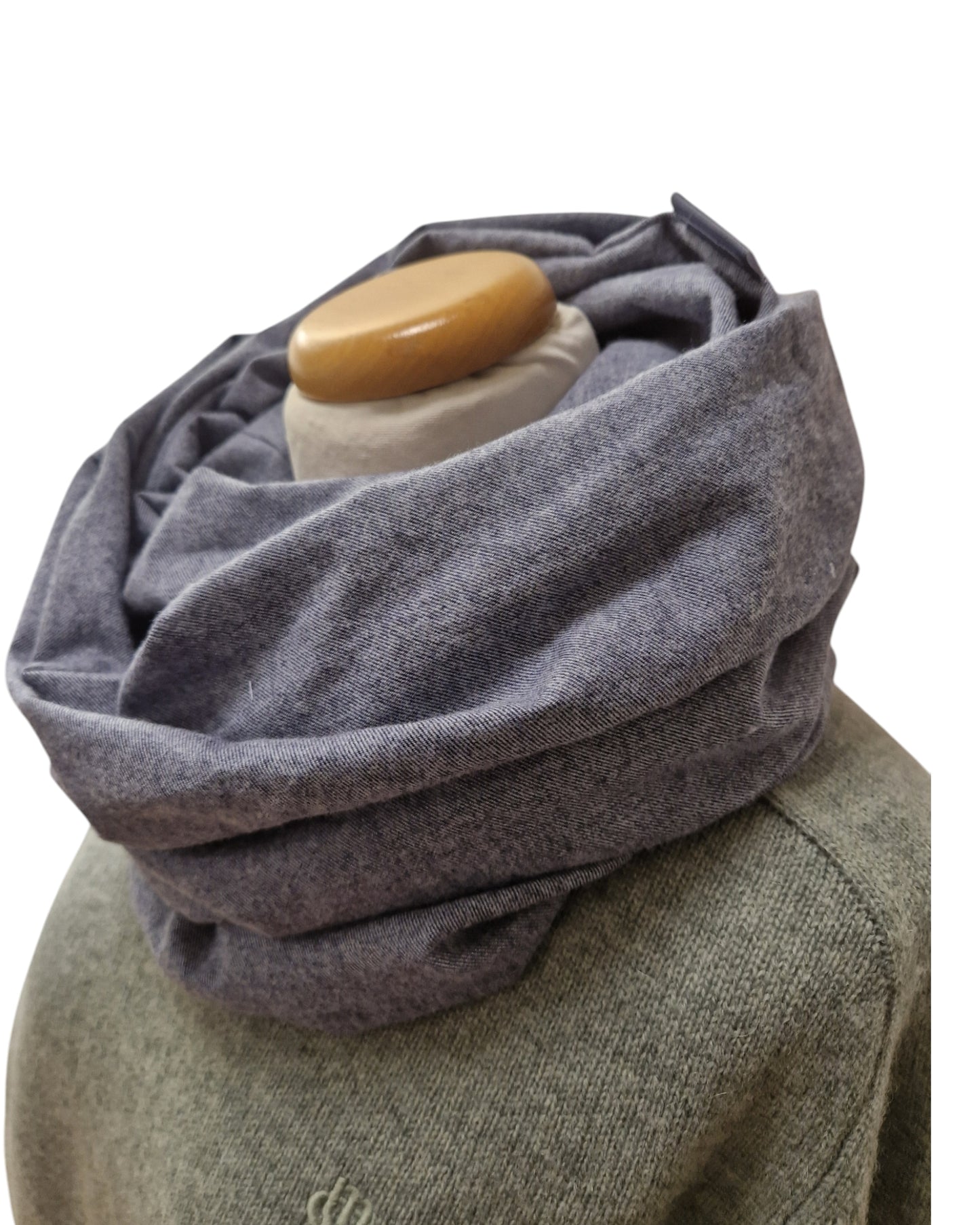 Loop Schal, Herren, 100% Baumwolle Cord, jeansblau