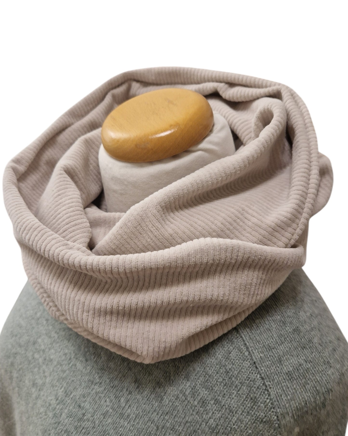 Loop Schal, Herren, in 100 % Baumwolle-Cord, sand