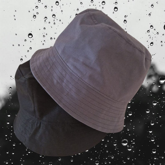Regenhut, Bucket Hat schwarz