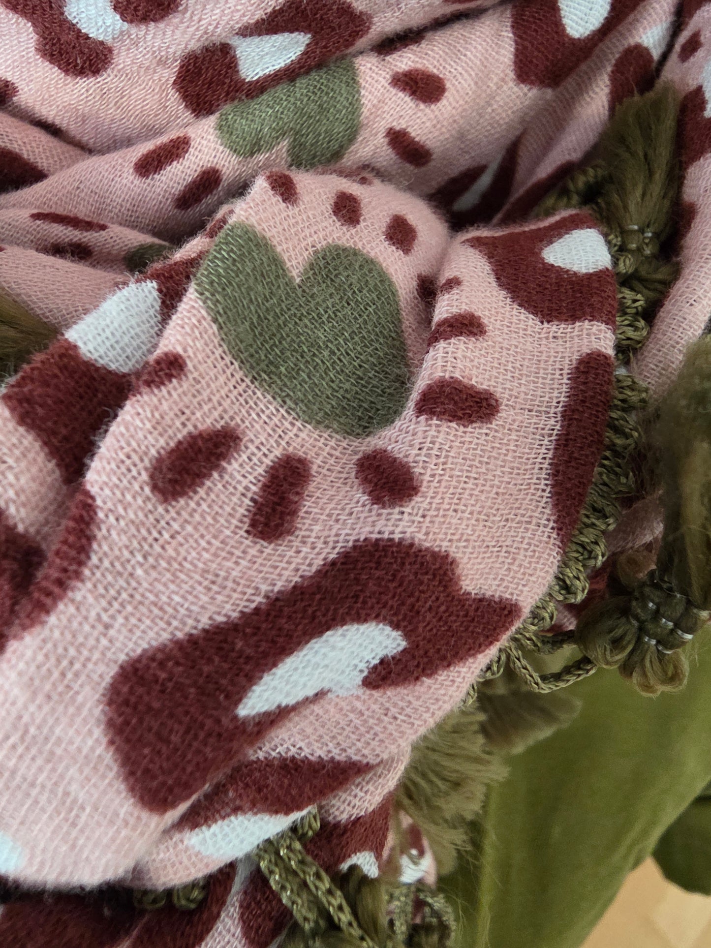 Dreieckstuch Damen Sylvie, Schal Damen, Musselinschals, rosa, bordeaux