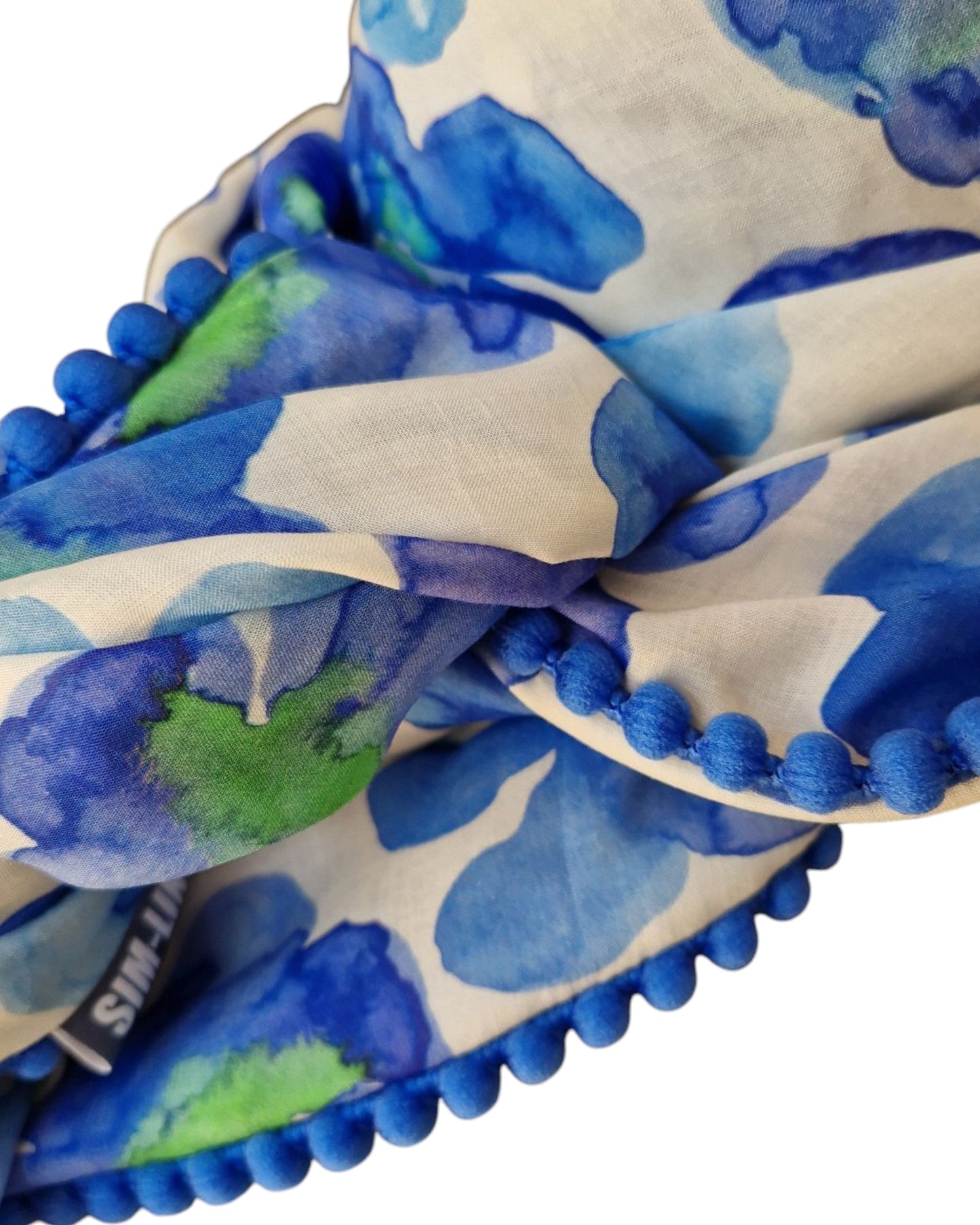 Dreieckstuch Damen Jodie, Schal Damen, blau, grün, weiss