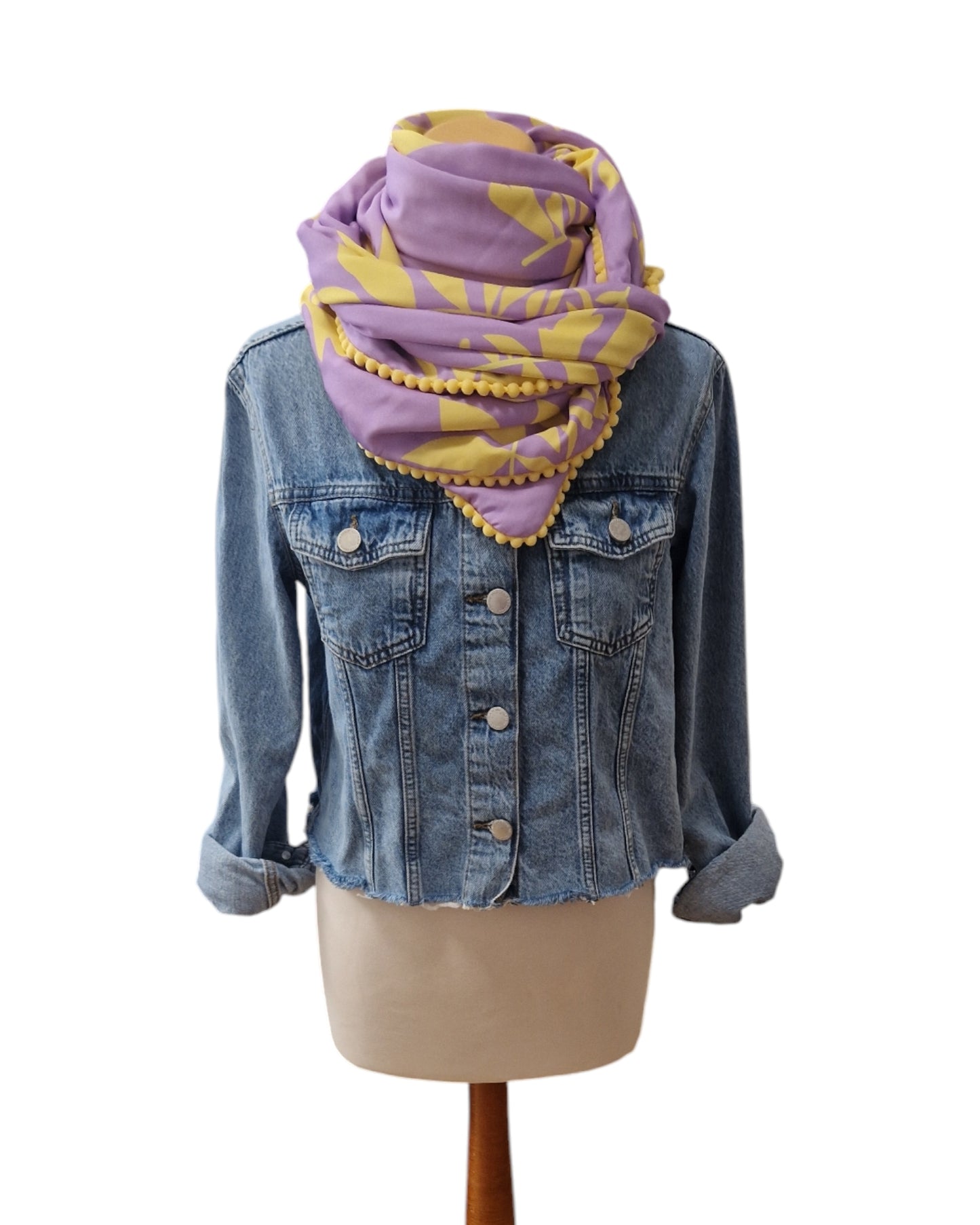 Dreieckstuch Damen Mariella, Schal Damen, vanille, lila
