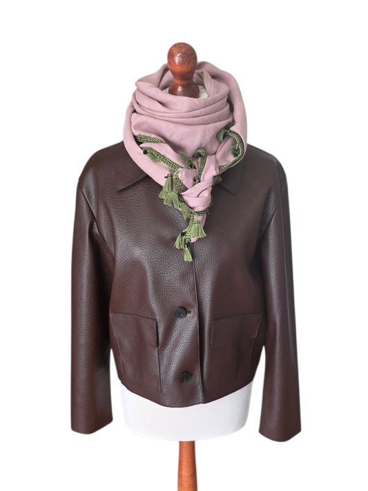Dreieckstuch Damen Alexa, Schal Damen, Leinenschal, rosa