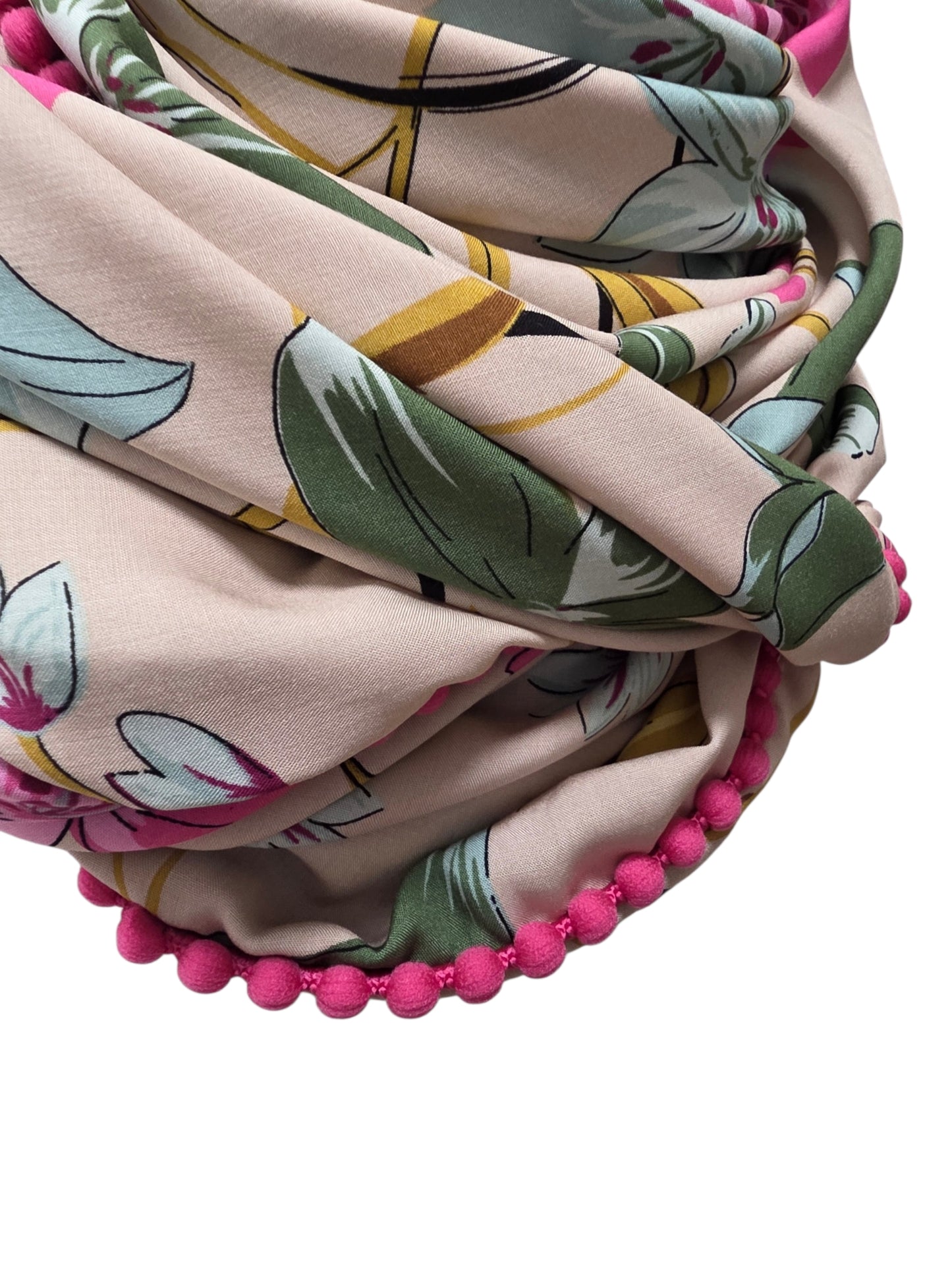 Dreieckstuch Damen Susanna, Schal Damen, beige, pink, grün, Blumen