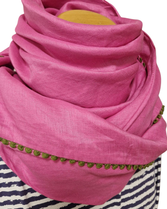 Dreieckstuch Damen Claudine, Schal Damen, Pink