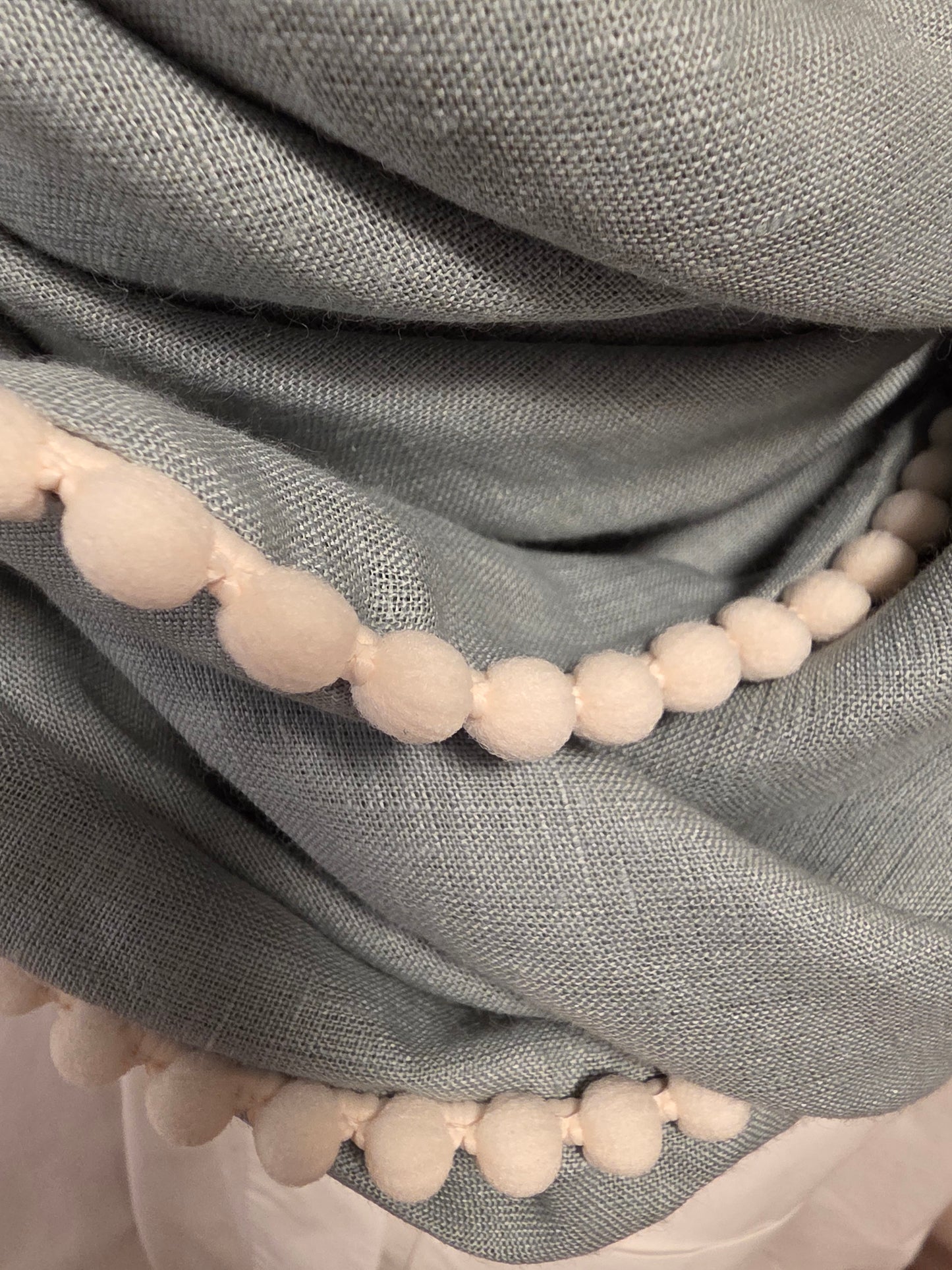 Dreieckstuch Damen Fiona, Schal Damen, Leinenschal mint
