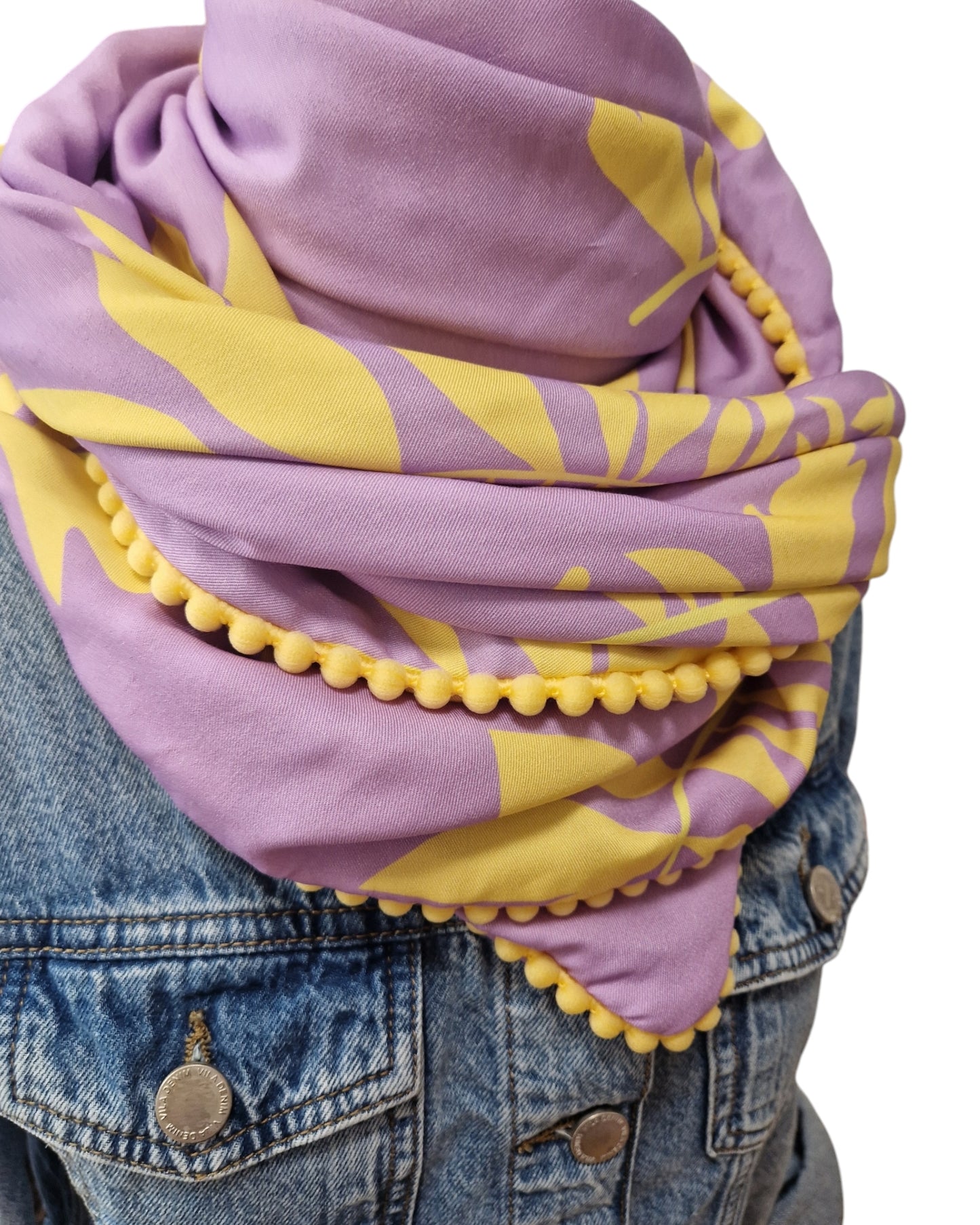 Dreieckstuch Damen Mariella, Schal Damen, vanille, lila