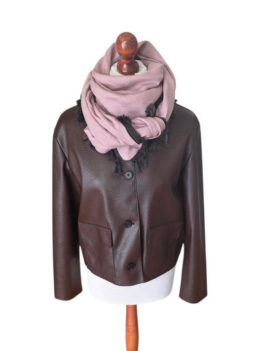 Dreieckstuch Damen Juliana, Schal Damen, Leinenschal, rosa