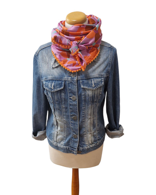 Dreieckstuch Damen, Schal Damen, pink, lila, mint, orange, braun
