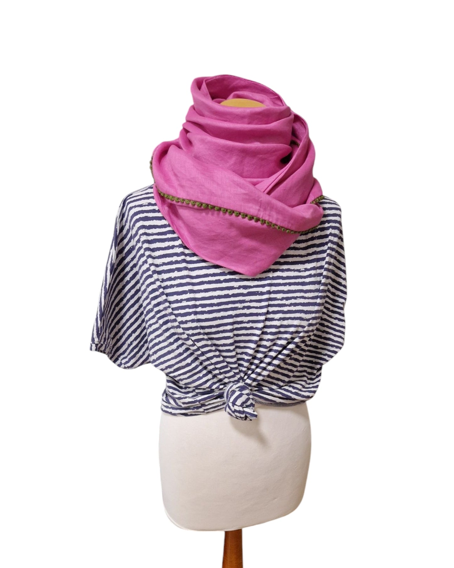 Dreieckstuch Damen Claudine, Schal Damen, Pink