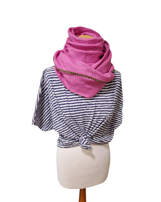 Dreieckstuch Damen Claudine, Schal Damen, Pink