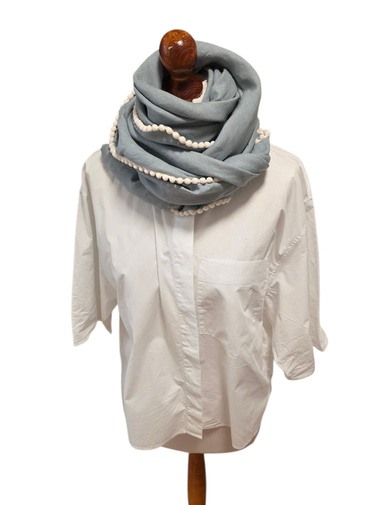 Dreieckstuch Damen Fiona, Schal Damen, Leinenschal mint