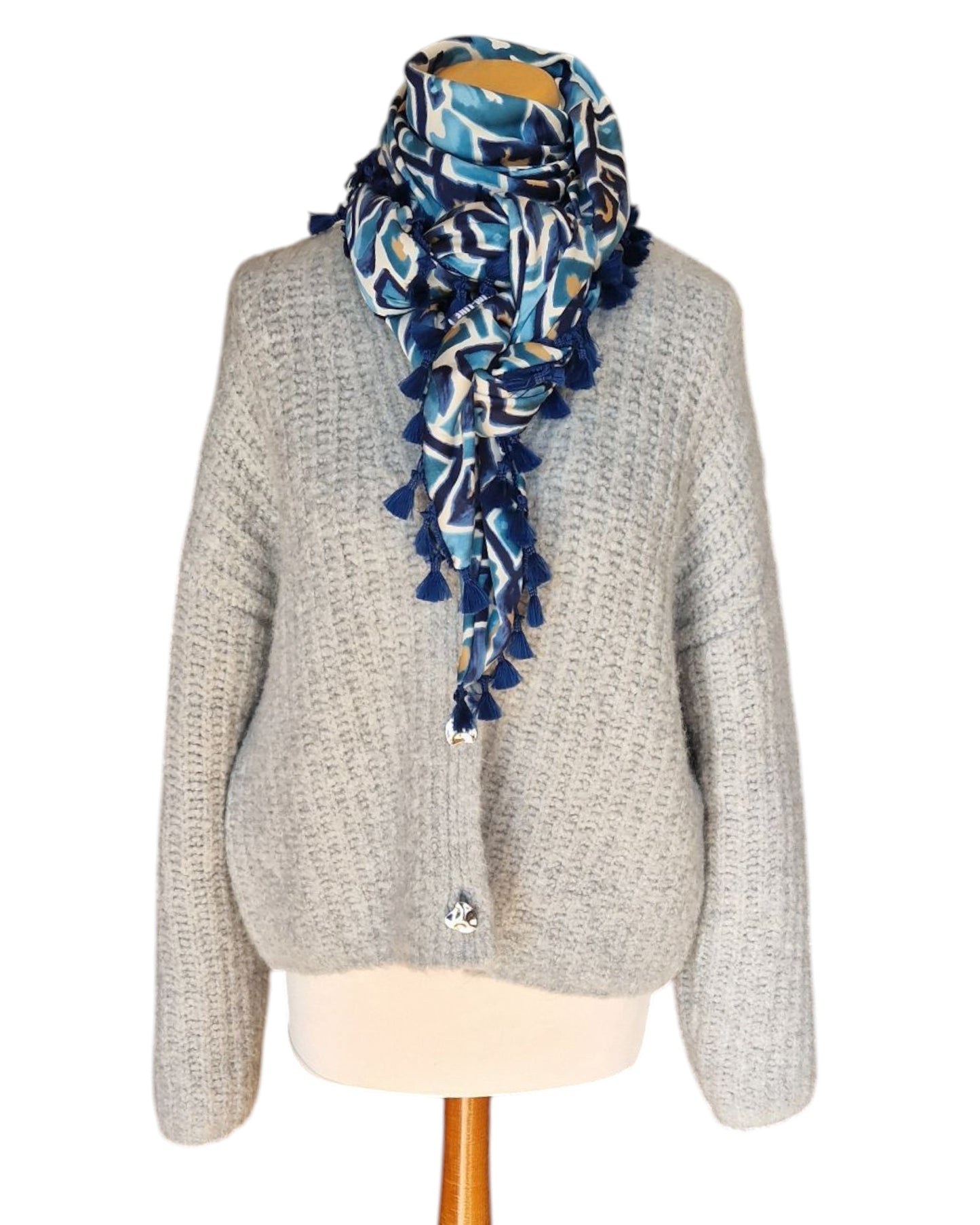 Dreieckstuch Damen Toni, Schal Damen, blau, grün, beige