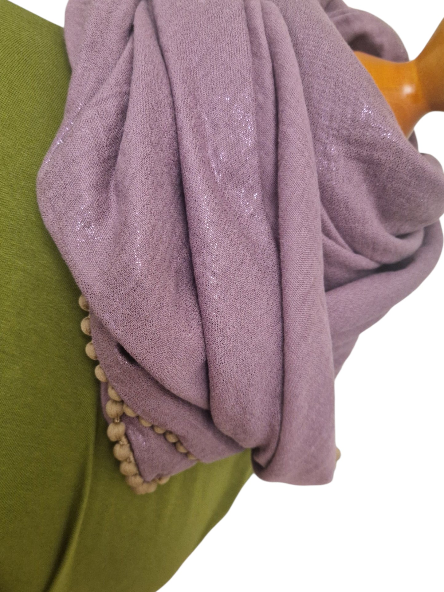 Dreieckstuch Damen Emmanuelle, Schal Damen, Musselinschal, Aubergine- hell
