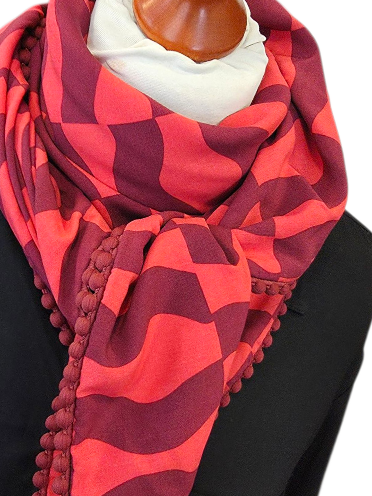 Dreieckstuch Damen Elaina, Schal Damen, rot, bordeaux