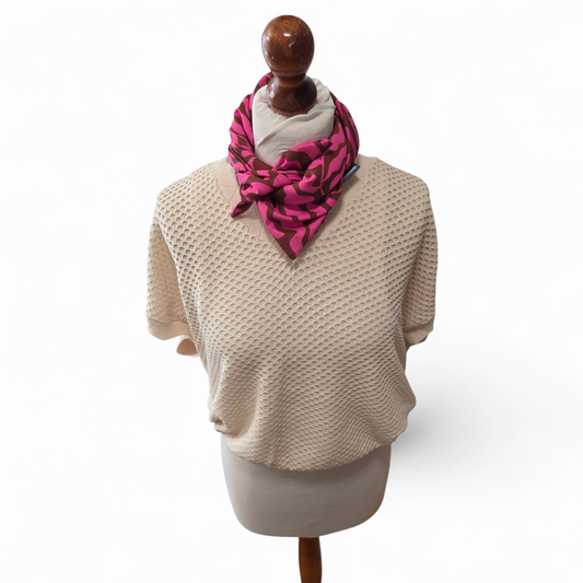 Dreieckstuch-Kleintuch Damen Marie, pink, braun