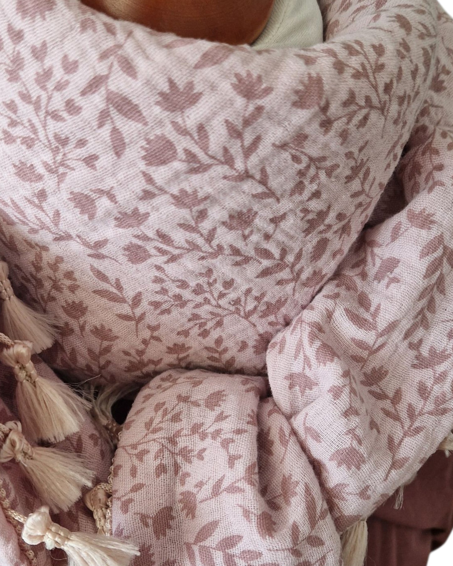 Dreieckstuch Damen Ava, Schal Damen, Musselinschal, rosa