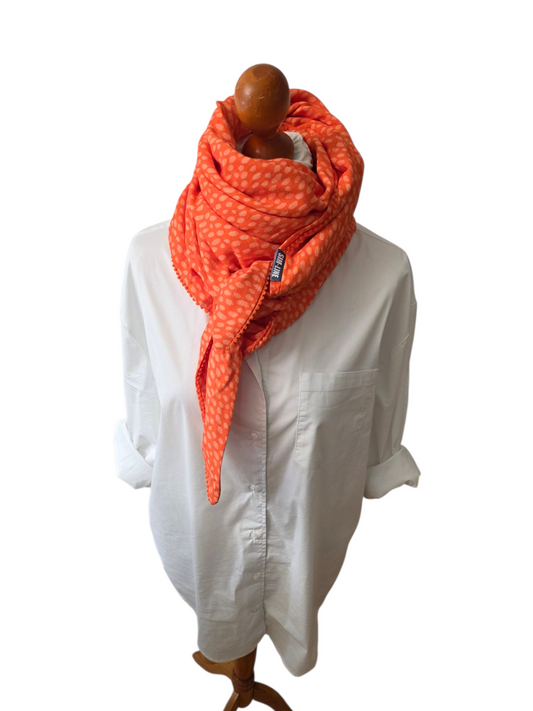 Dreieckstuch Damen Emma, Schal Damen, Musselintuch, orange