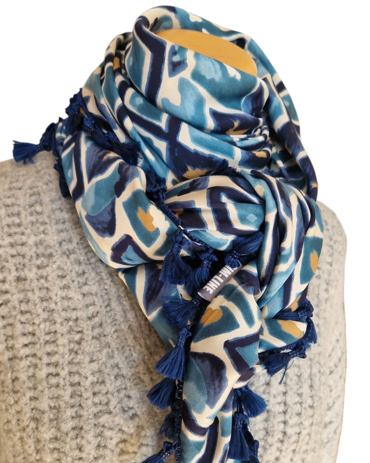 Dreieckstuch Damen Toni, Schal Damen, blau, grün, beige