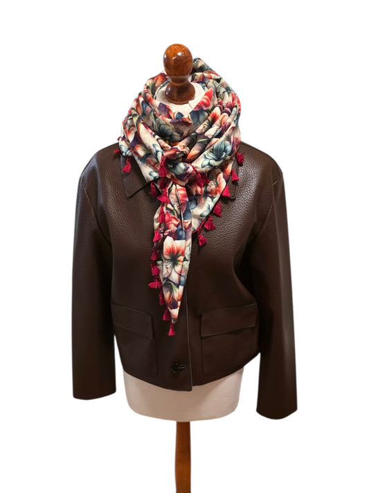 Dreieckstuch Damen Amina, Schal Damen, Blumen, Azaleen