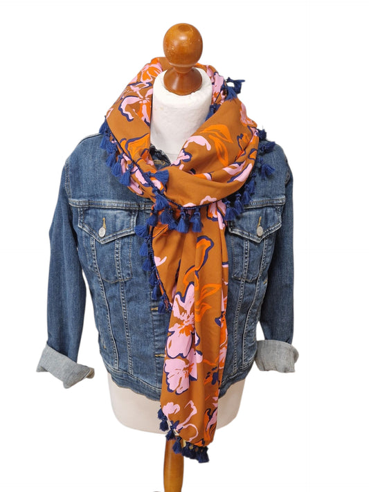 Dreieckstuch Damen Adeline, Schal Damen, brakm, pink, orange