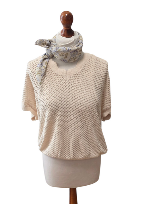 Dreieckstuch - Kleintuch Damen Marisa, Schal Damen, Sand, Lila, Olivegrün