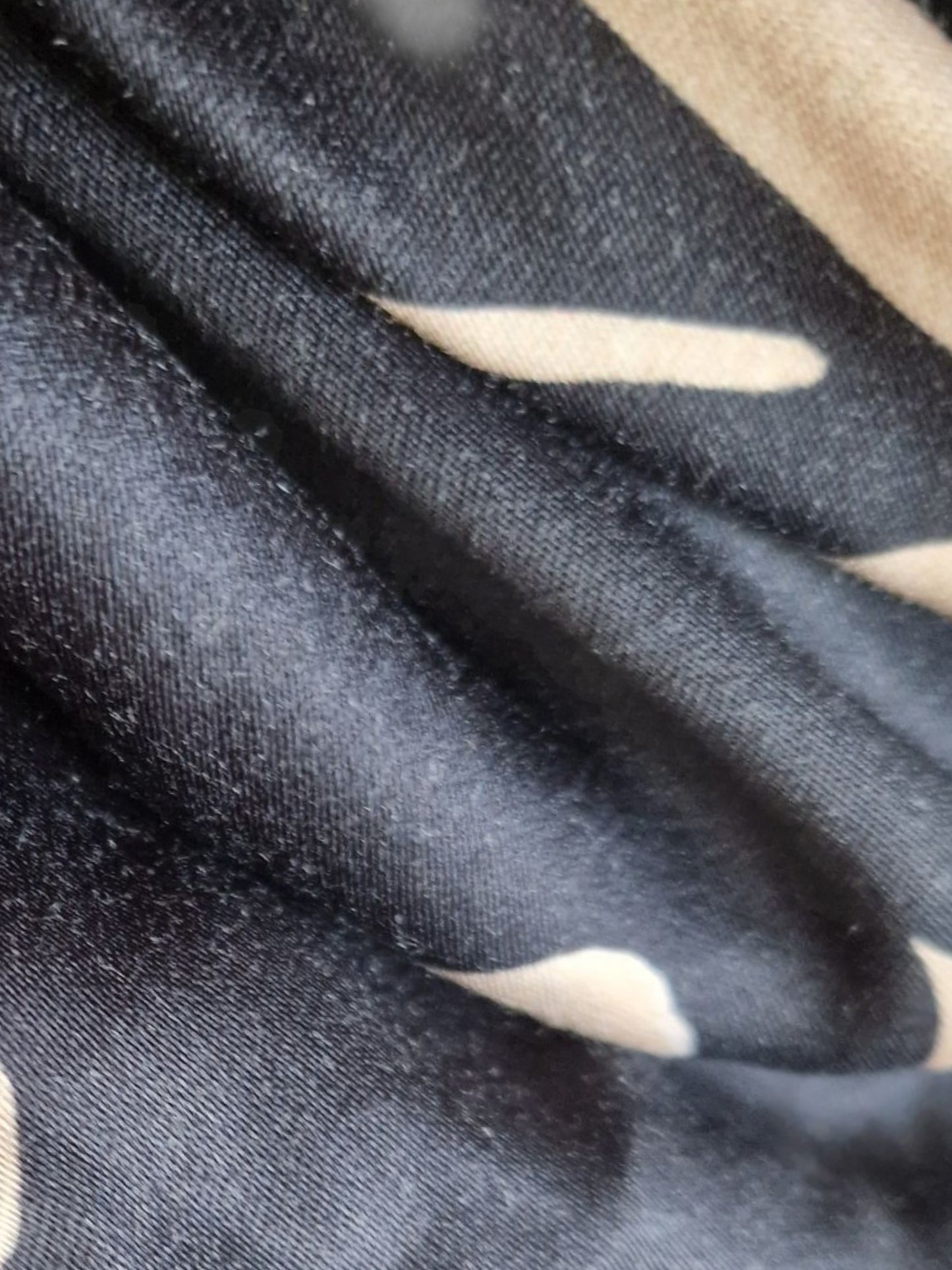 Dreieckstuch Damen Christelle, Schal Dame, Viskose-Satin, Schwarz, Beige, Blumen