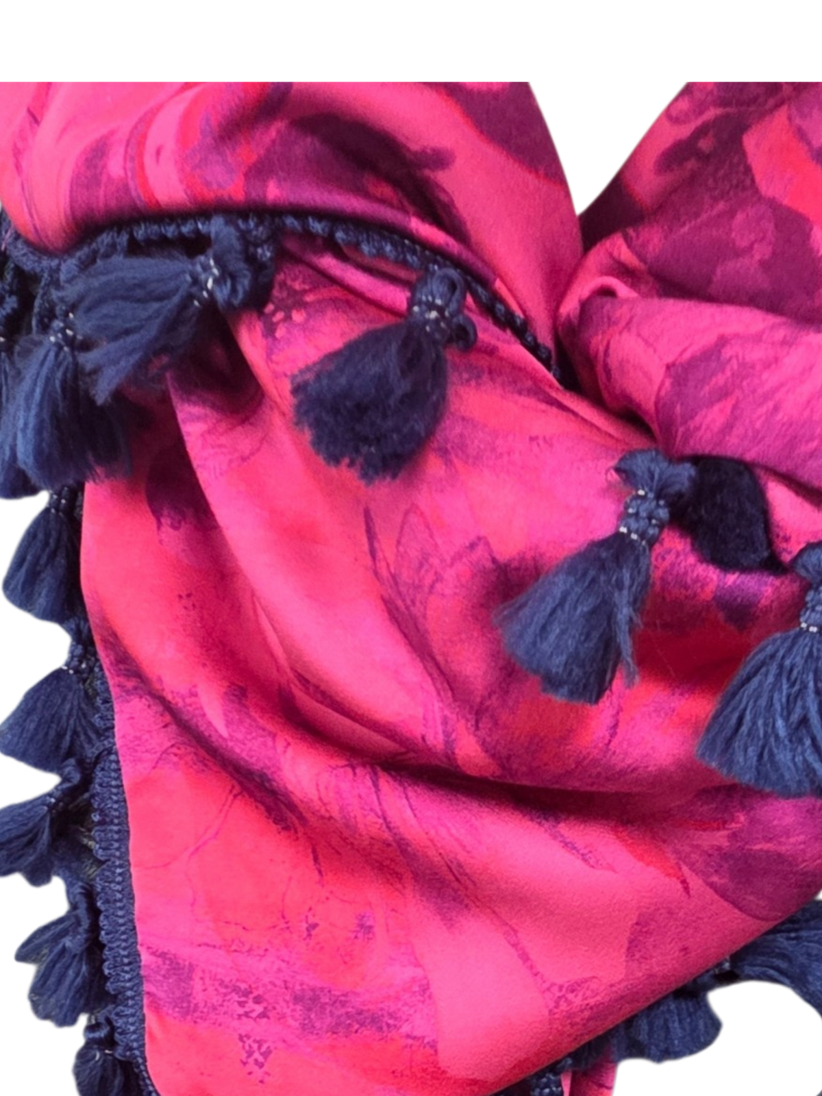 Dreieckstuch Damen Sabina, Schal Damen, pink, dunkellila, Blumen