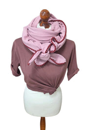 Dreieckstuch Damen Sarina, Schal Damen, Musselinschal, rosa, glitzer