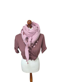 Dreieckstuch Damen Lucia, Schal Damen,  Musselintuch,  rosa, glitzer