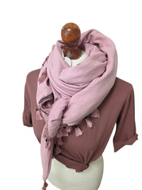 Dreieckstuch Damen Lucia, Schal Damen,  Musselintuch,  rosa, glitzer