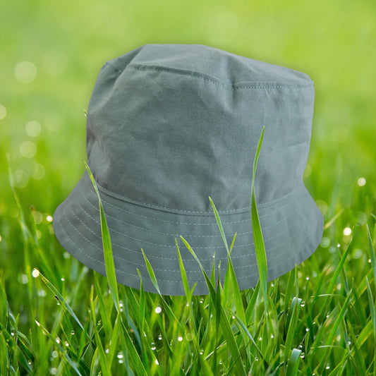Regenhut,  Bucket Hat,  salbeigrün (Dry Oilskin)