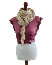 Dreieckstuch Damen Annika, Schal Damen, vanille, rosa