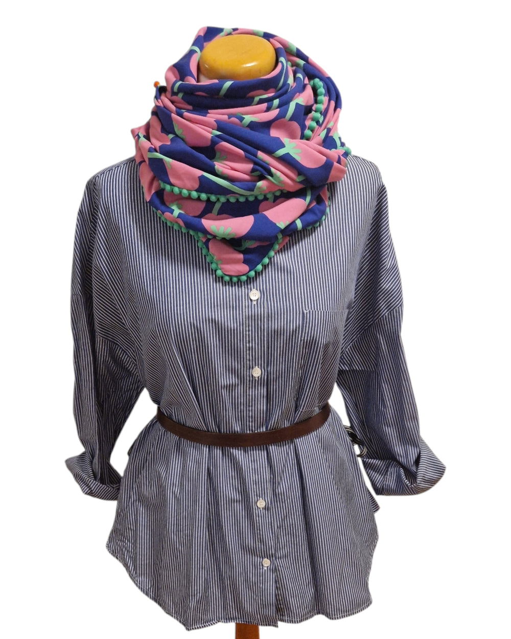 Dreieckstuch Damen Sibilla, Schal Damen, blau-lila, grün, rosa