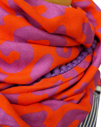 Dreieckstuch Damen Norina, Schal Damen, rot, violett