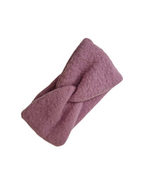 Stirnband in Wollfleece,  rosa