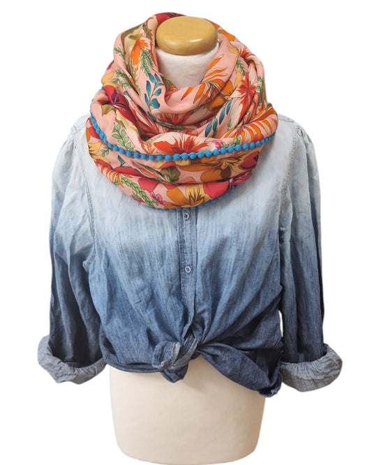 Dreieckstuch Damen Carola, Schal Damen, Blumen,  farbig