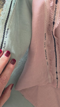 Dreieckstuch Damen Alexa, Schal Damen, Leinenschal,  rosa