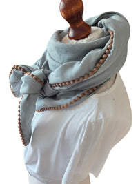 Dreieckstuch Damen Flora, Schal Damen,  Leinenschal,  Mint